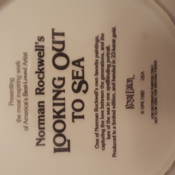 ♥️VINTAGE♥️ 1982 Norman Rockwell collector plate - Picture 3 of 3